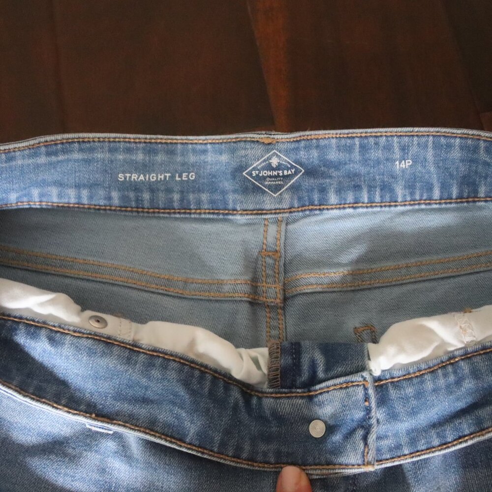 St. John's Bay Mid Rise Slender Straight Leg Jean 14P ✨Lowest Price Offering